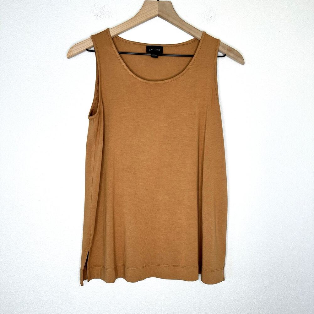 J. Jill Gold/Brown Tank Top Size XS Wearever Collection Coastal Beachy Basic